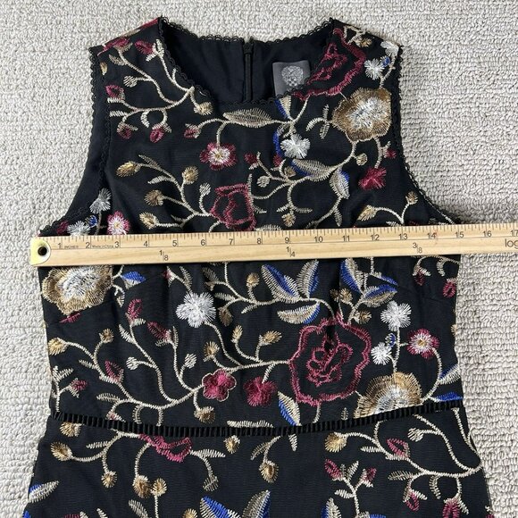 Vince Camuto Sleeveless Colorful Floral Dress Black Women’s Size 4 - Picture 13 of 16
